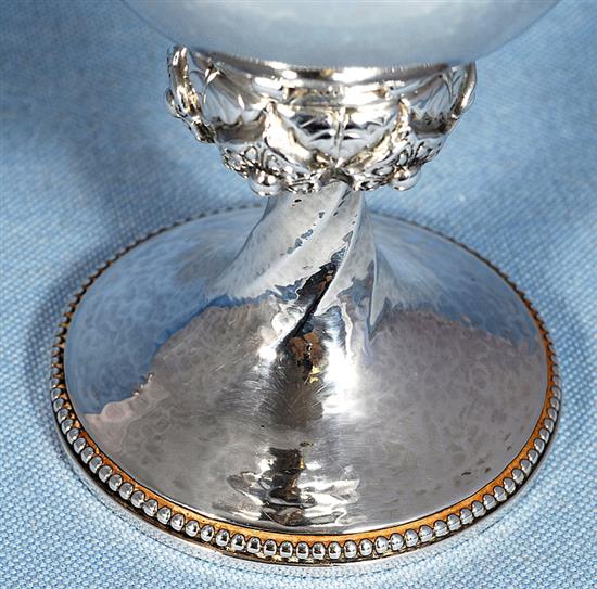 A George V Arts & Crafts silver goblet, by Omar Ramsden, Height 124mm, weight 4.2oz/133grms